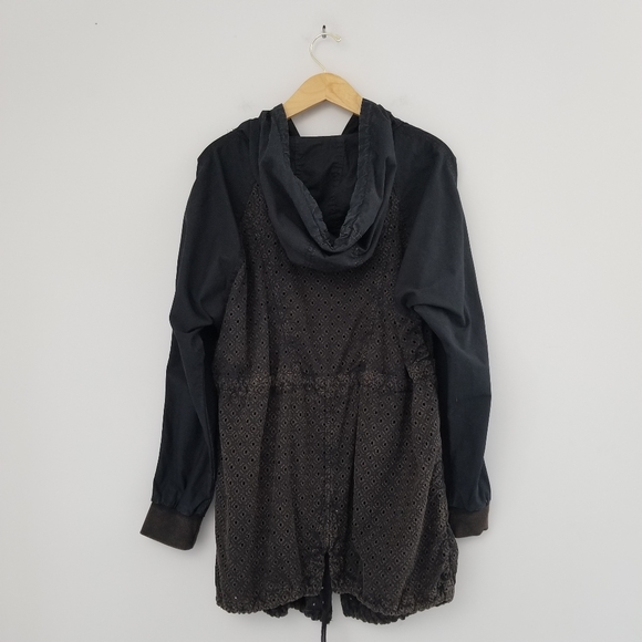 Free People For A Rainy Day Eyelet Utility Jacket - Picture 2 of 11